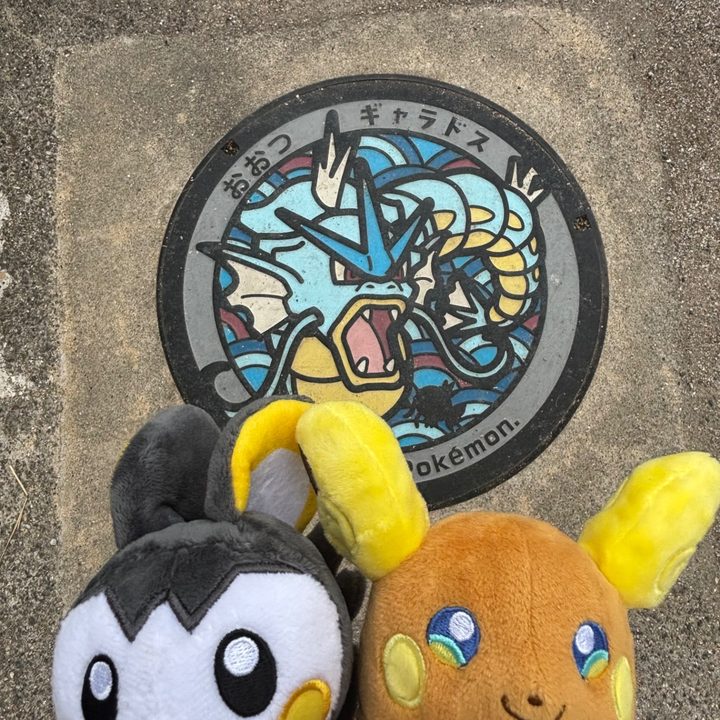 滋賀県大津のポケふた（ギャラドス）の写真