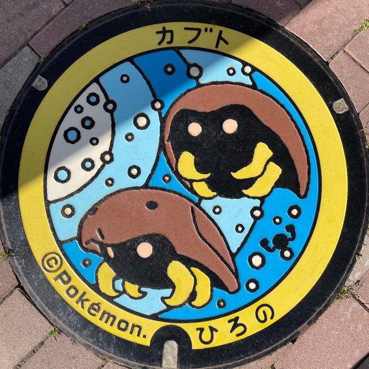 岩手県洋野のポケふた（カブト）の写真