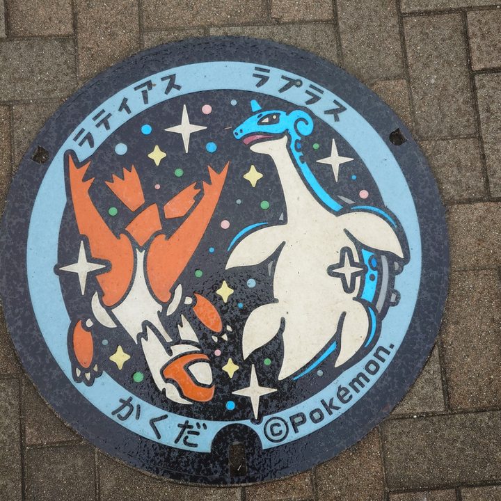宮城県角田のポケふた（ラティアス・ラプラス）の写真
