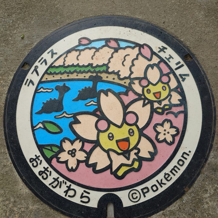 宮城県大河原のポケふた（チェリム・ラプラス）の写真