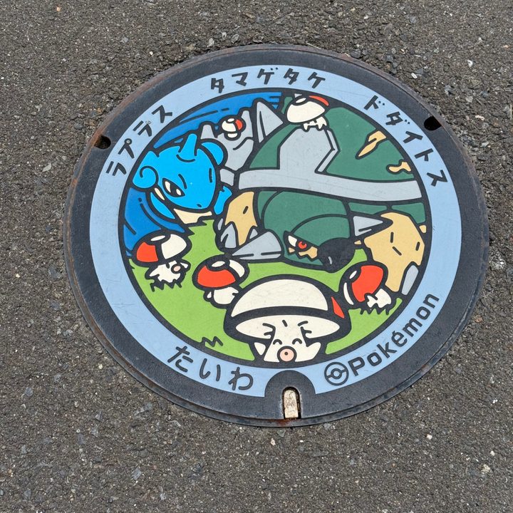 宮城県大和のポケふた（タマゲタケ・ドダイトス・ラプラス）の写真