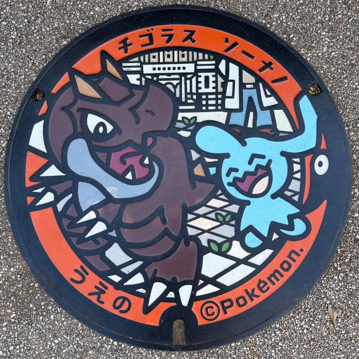 台東区上野 国立科学博物館のポケふた（ソーナノ・チゴラス）の写真