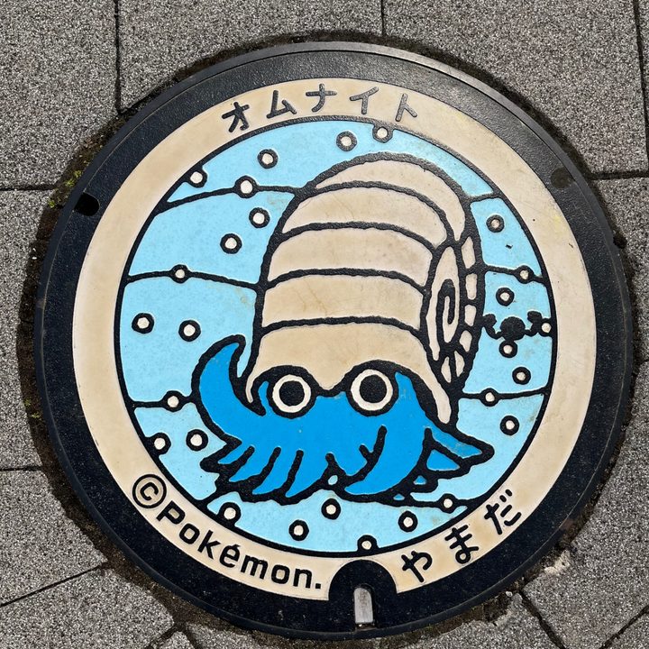 岩手県山田のポケふた（オムナイト）の写真
