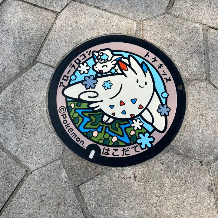 北海道函館のポケふた（アローラロコン・トゲキッス）の写真