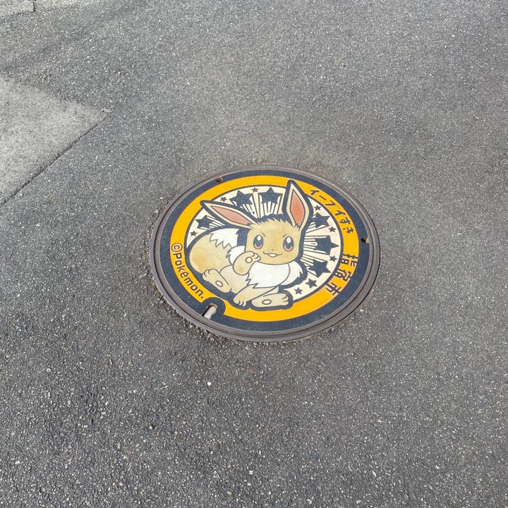 指宿市 指宿警察署 指宿中央交番のポケふた（イーブイ）の写真