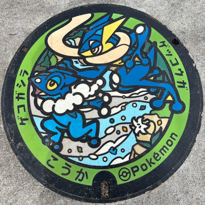 甲賀市 鹿深夢の森のポケふた（ゲコガシラ・ゲッコウガ）の写真
