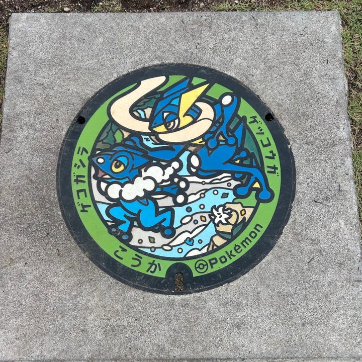 甲賀市 鹿深夢の森のポケふた（ゲコガシラ・ゲッコウガ）の写真