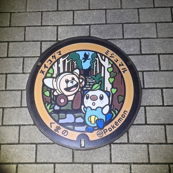 熊野市 鬼ヶ城センターのポケふた（ヌイコグマ・ミジュマル）の写真