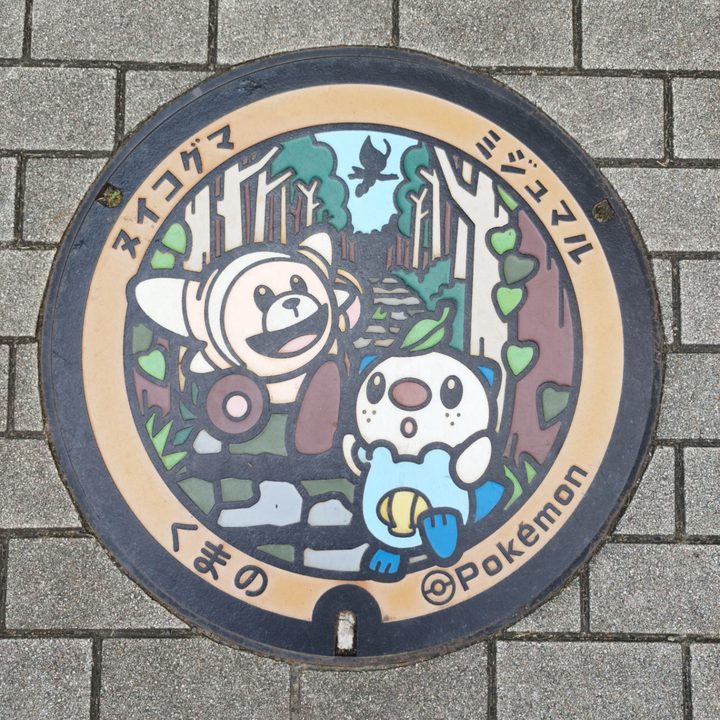 熊野市 鬼ヶ城センターのポケふた（ヌイコグマ・ミジュマル）の写真