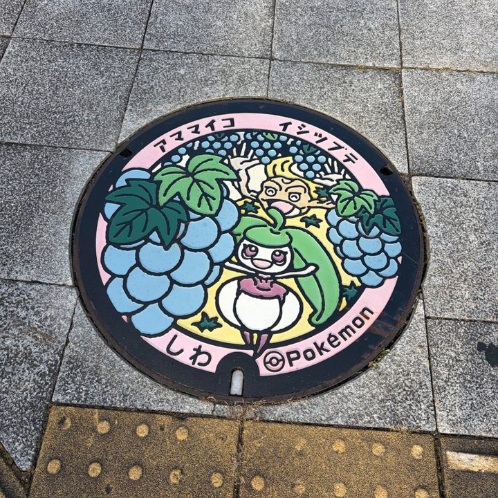 紫波町 紫波中央駅前のポケふた（アママイコ・イシツブテ）の写真