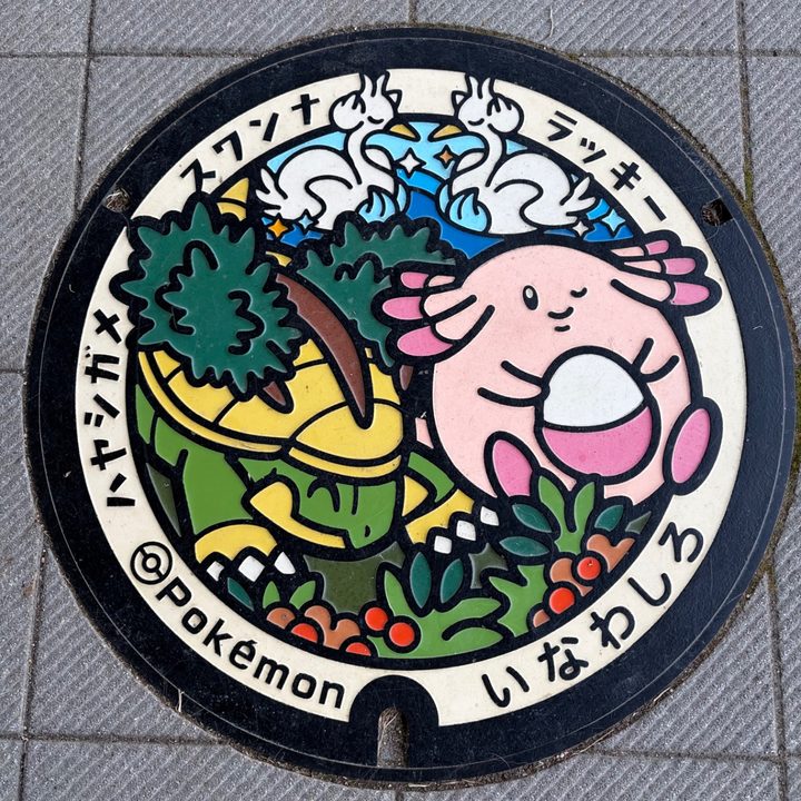 猪苗代町 道の駅猪苗代のポケふた（スワンナ・ハヤシガメ・ラッキー）の写真