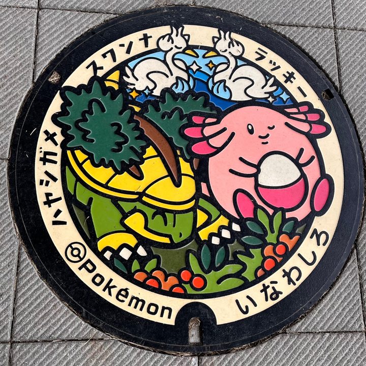 猪苗代町 道の駅猪苗代のポケふた（スワンナ・ハヤシガメ・ラッキー）の写真