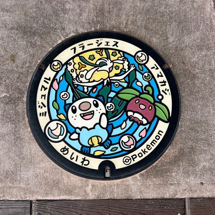 多気郡明和町 いつきのみや地域交流センターのポケふた（アマカジ・フラージェス・ミジュマル）の写真