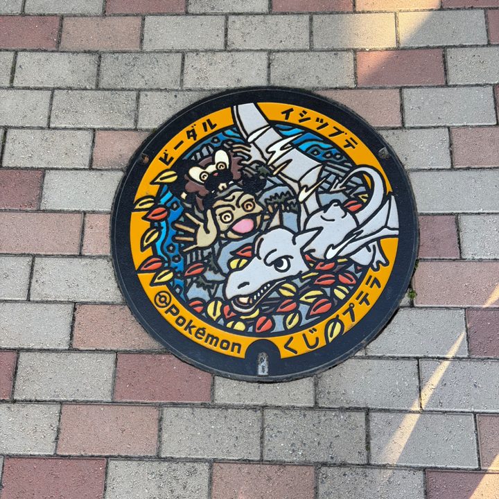 岩手県久慈のポケふた（イシツブテ・ビーダル・プテラ）の写真