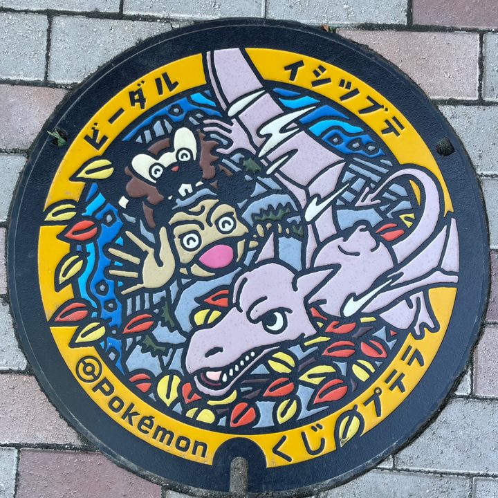 岩手県久慈のポケふた（イシツブテ・ビーダル・プテラ）の写真