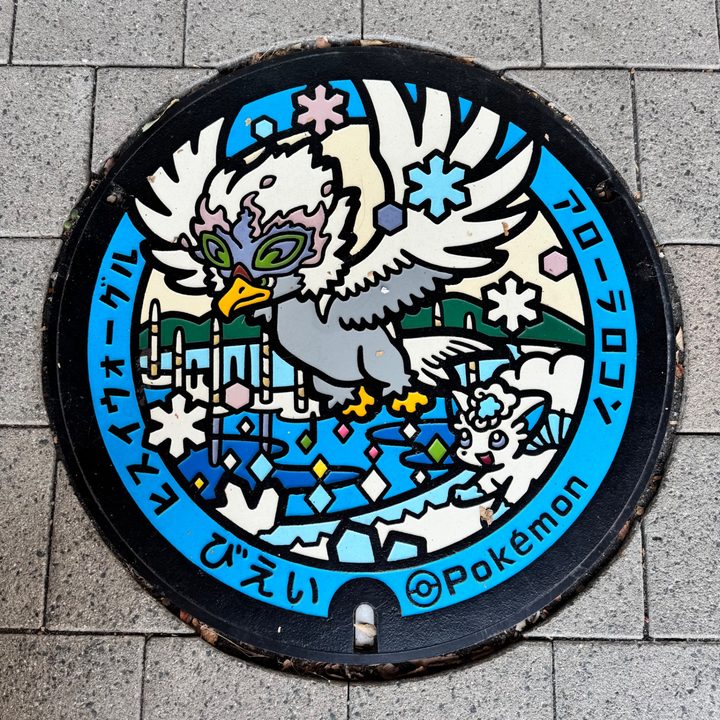 美瑛町 ホテル ラヴニールのポケふた（アローラロコン・ヒスイウォーグル）の写真