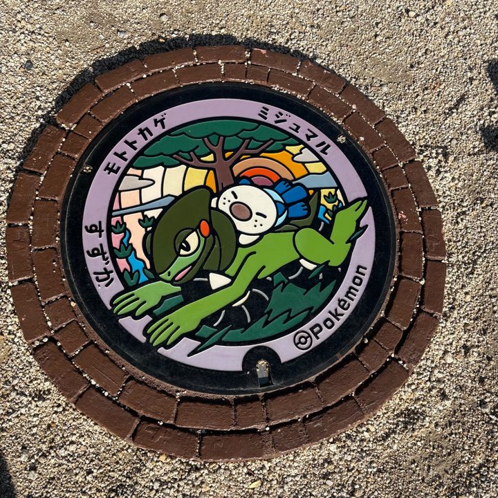 三重県鈴鹿市のポケふた（ミジュマル・モトトカゲ）の写真