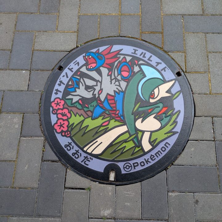 大田市 道の駅ごいせ仁摩のポケふた（エルレイド・サザンドラ）の写真