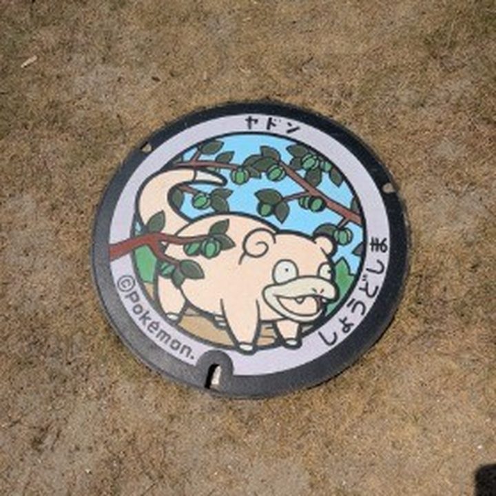 小豆島町 道の駅小豆島ふるさと村のポケふた（ヤドン）の写真