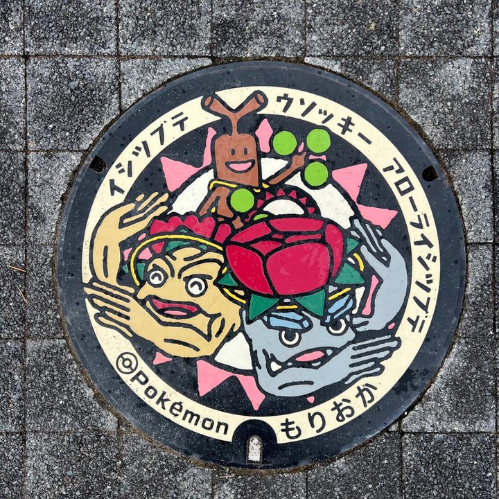 岩手県盛岡のポケふた（アローライシツブテ・イシツブテ・ウソッキー）の写真