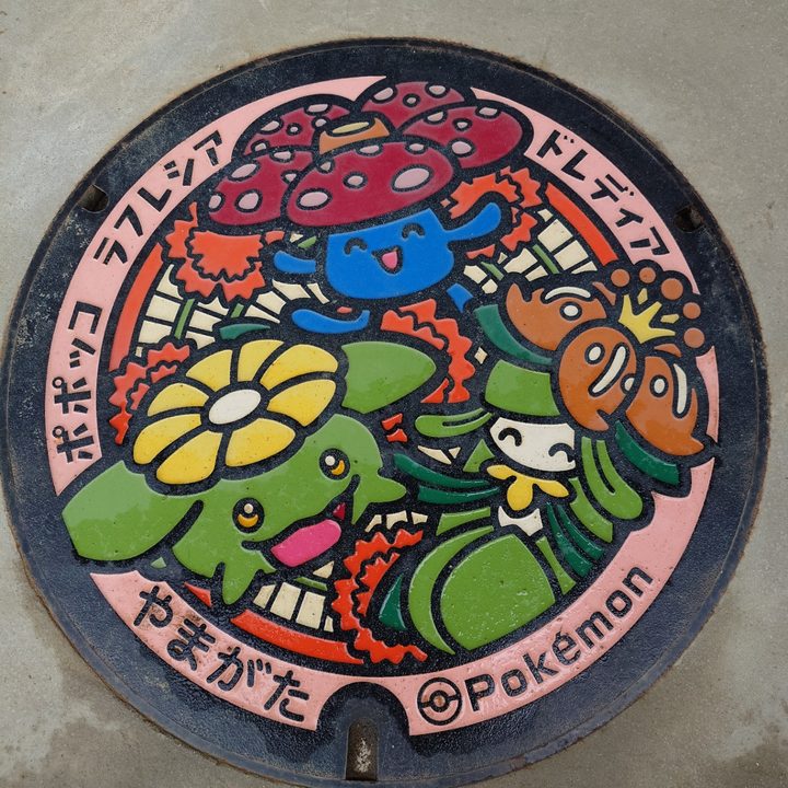 山形県山形のポケふた（ドレディア・ポポッコ・ラフレシア）の写真