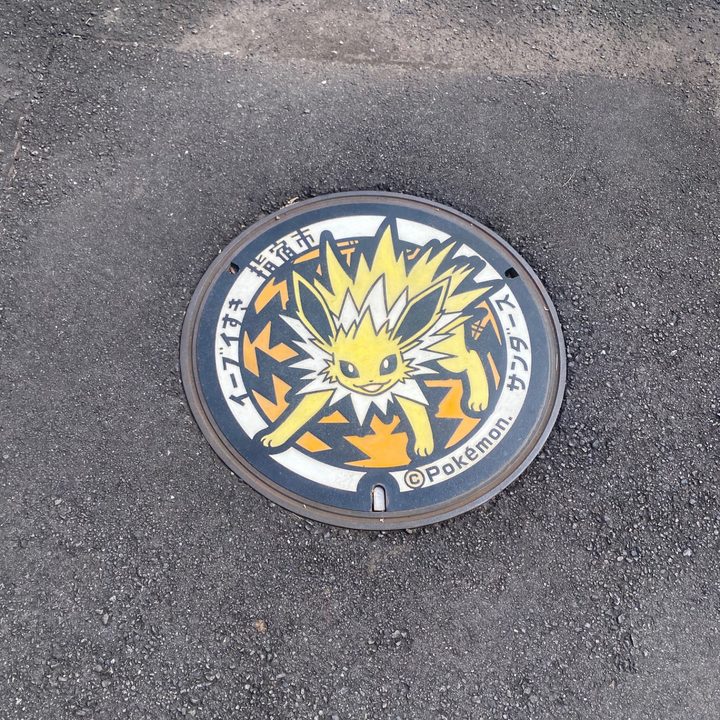 指宿市 ふれあいプラザなのはな館のポケふた（サンダース）の写真