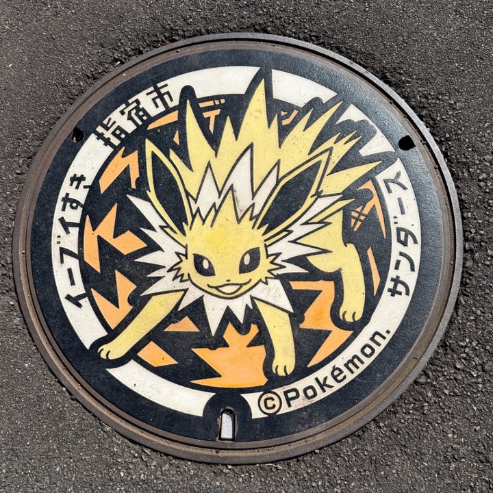 指宿市 ふれあいプラザなのはな館のポケふた（サンダース）の写真