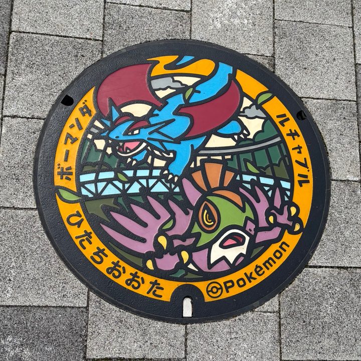 常陸太田市 道の駅ひたちおおたのポケふた（ボーマンダ・ルチャブル）の写真