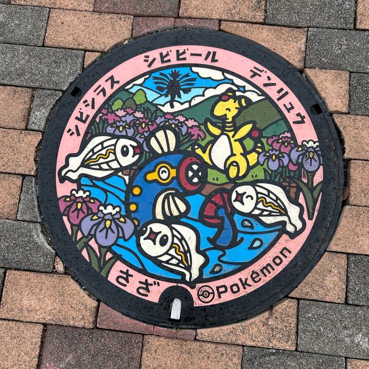 長崎県/佐々町のポケふた（シビシラス・シビビール・デンリュウ）の写真