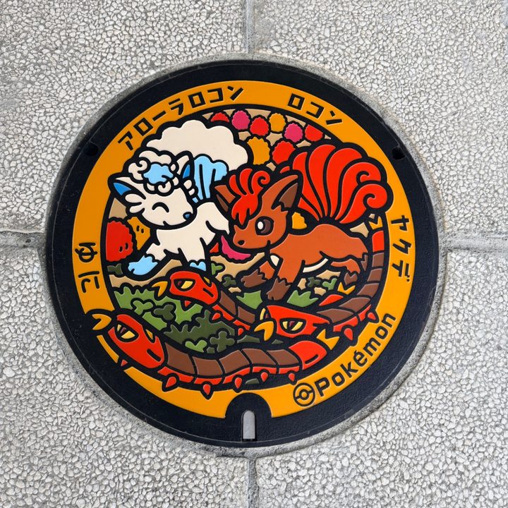 由仁町 文化交流館ふれーるのポケふた（アローラロコン・ヤクデ・ロコン）の写真