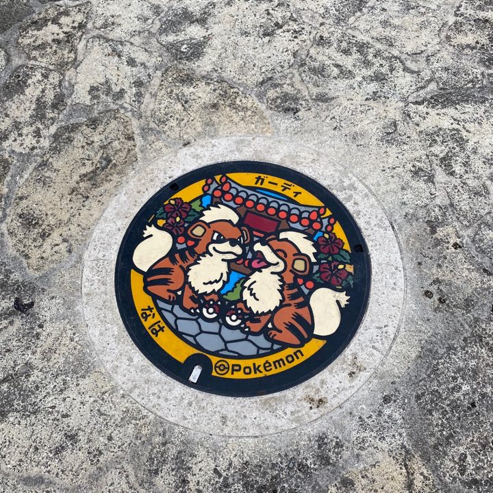 沖縄県那覇のポケふた（ガーディ）の写真