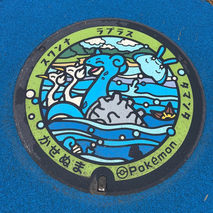 利府町 加瀬沼公園のポケふた（スワンナ・タマンタ・ラプラス）の写真