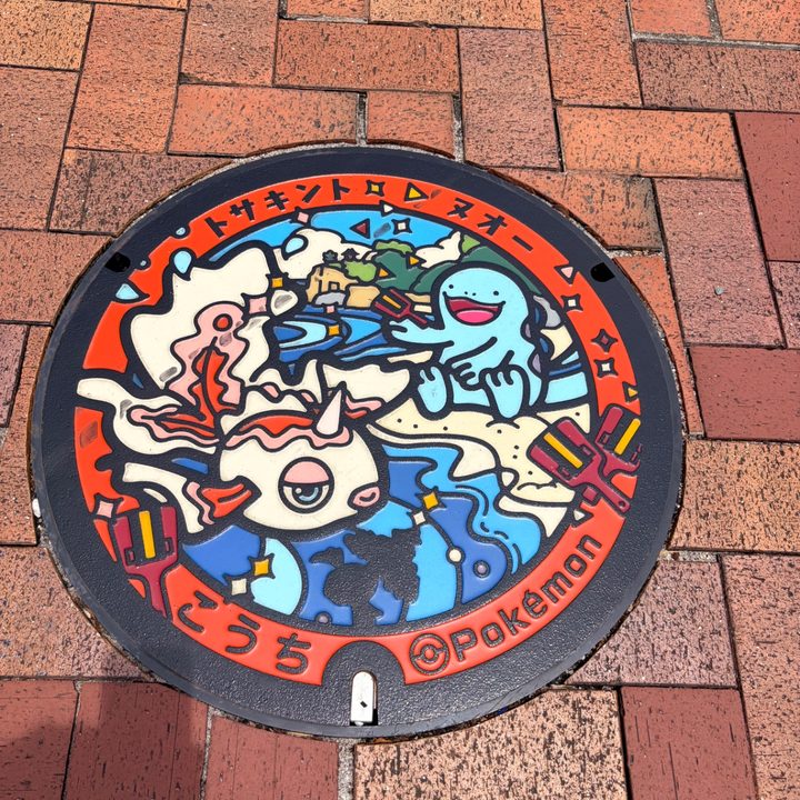 高知県高知のポケふた（トサキント・ヌオー）の写真
