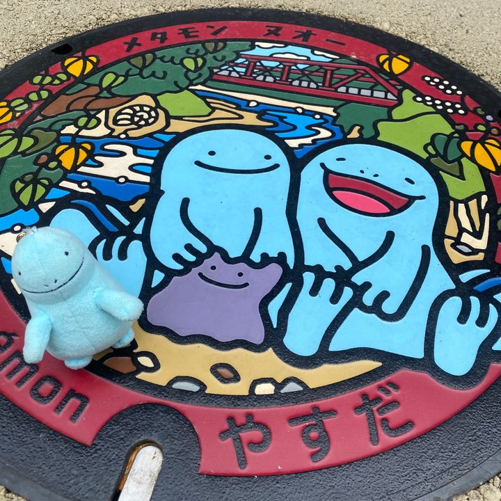 高知県安田のポケふた（ヌオー・メタモン）の写真
