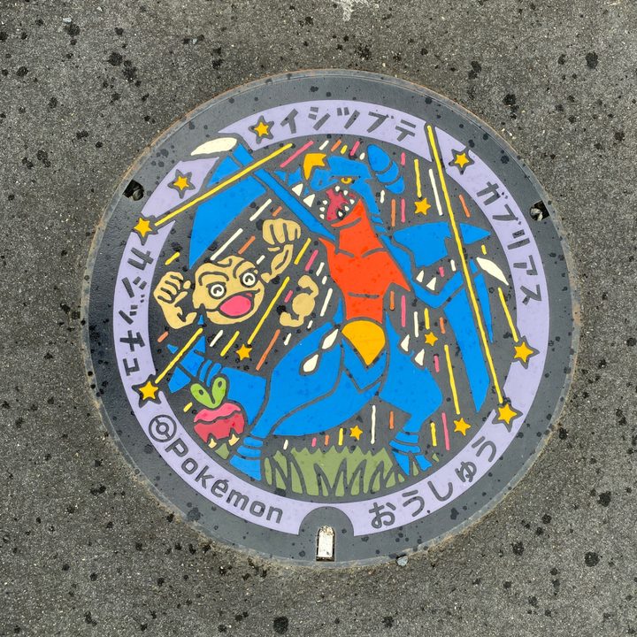 岩手県奥州のポケふた（イシツブテ・カジッチュ・ガブリアス）の写真