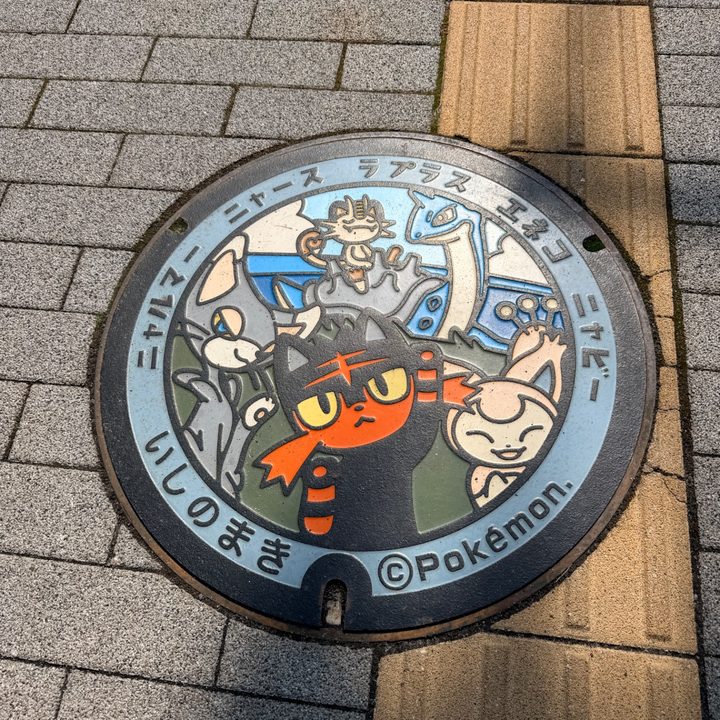 宮城県石巻のポケふた（エネコ・ニャビー・ニャルマー・ニャース・ラプラス）の写真