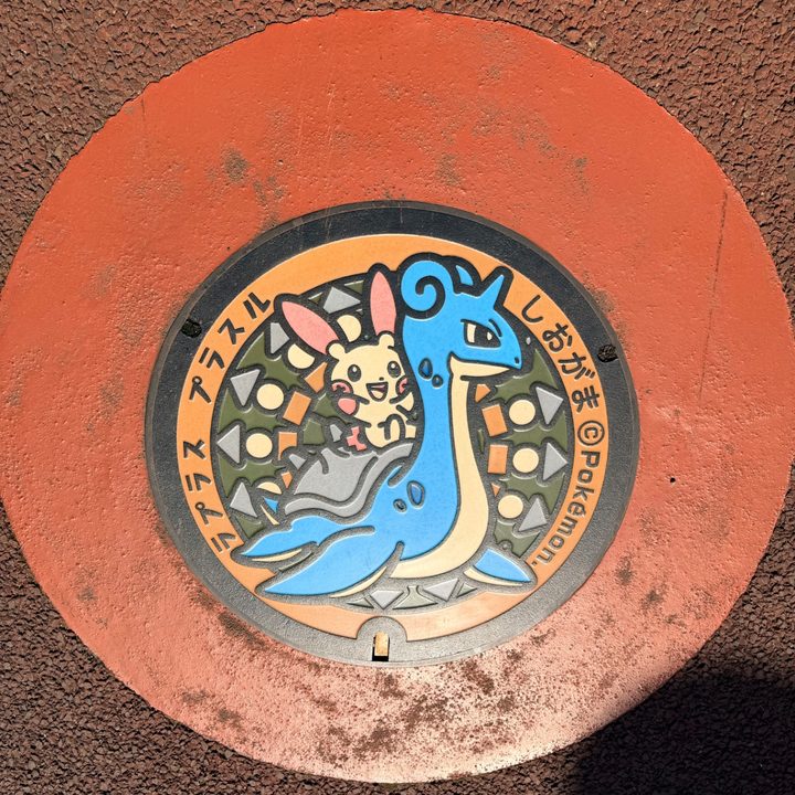宮城県塩竈のポケふた（プラスル・ラプラス）の写真