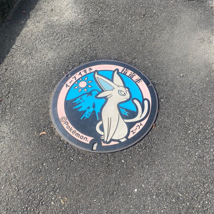指宿市 セントラルパーク指宿のポケふた（エーフィ）の写真