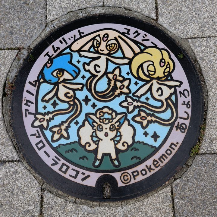 足寄町 道の駅あしょろ銀河ホール21のポケふた（アグノム・アローラロコン・エムリット・ユクシー）の写真