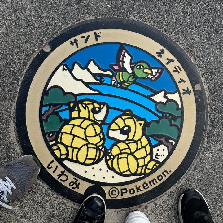 鳥取県/岩美町のポケふた（サンド・ネイティオ）の写真