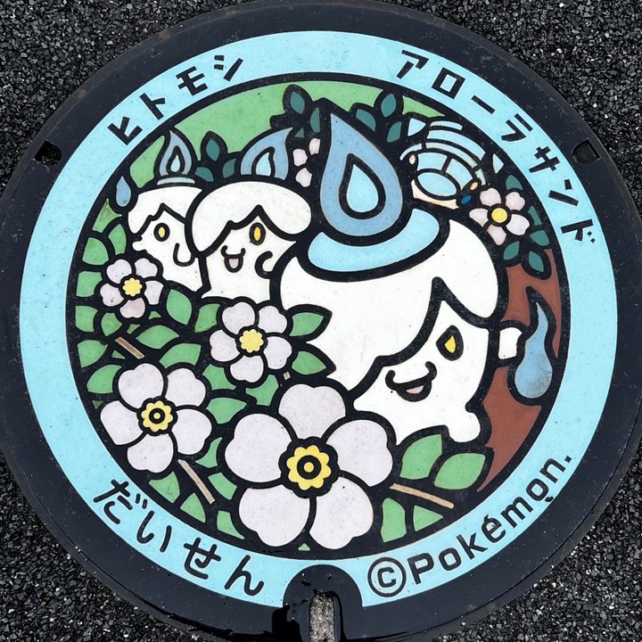 鳥取県大山のポケふた（アローラサンド・ヒトモシ）の写真