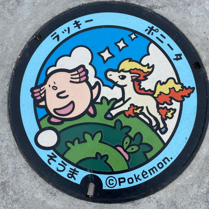 福島県/相馬市のポケふた（ポニータ・ラッキー）の写真