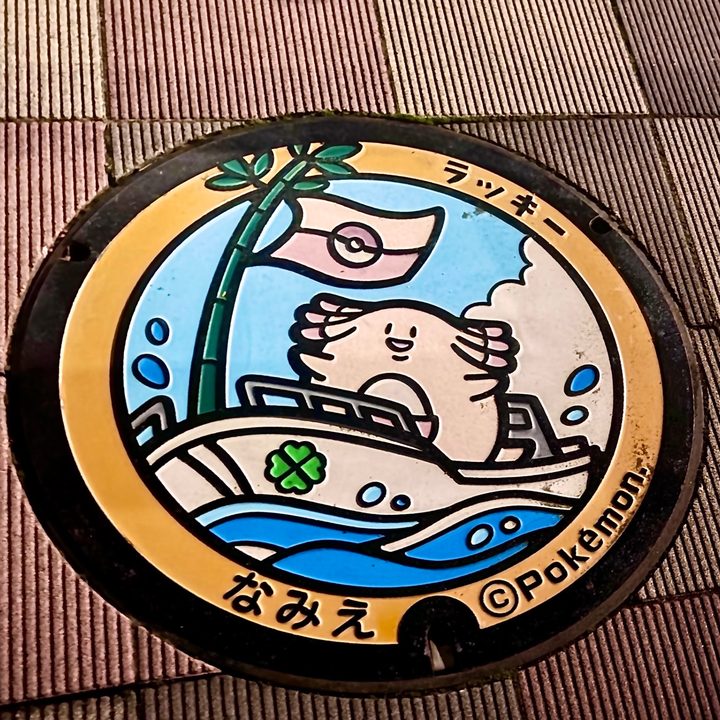 福島県浪江のポケふた（ラッキー）の写真