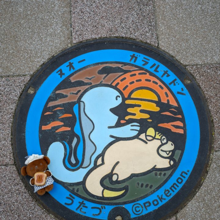 香川県宇多津のポケふた（ガラルヤドン・ヌオー）の写真